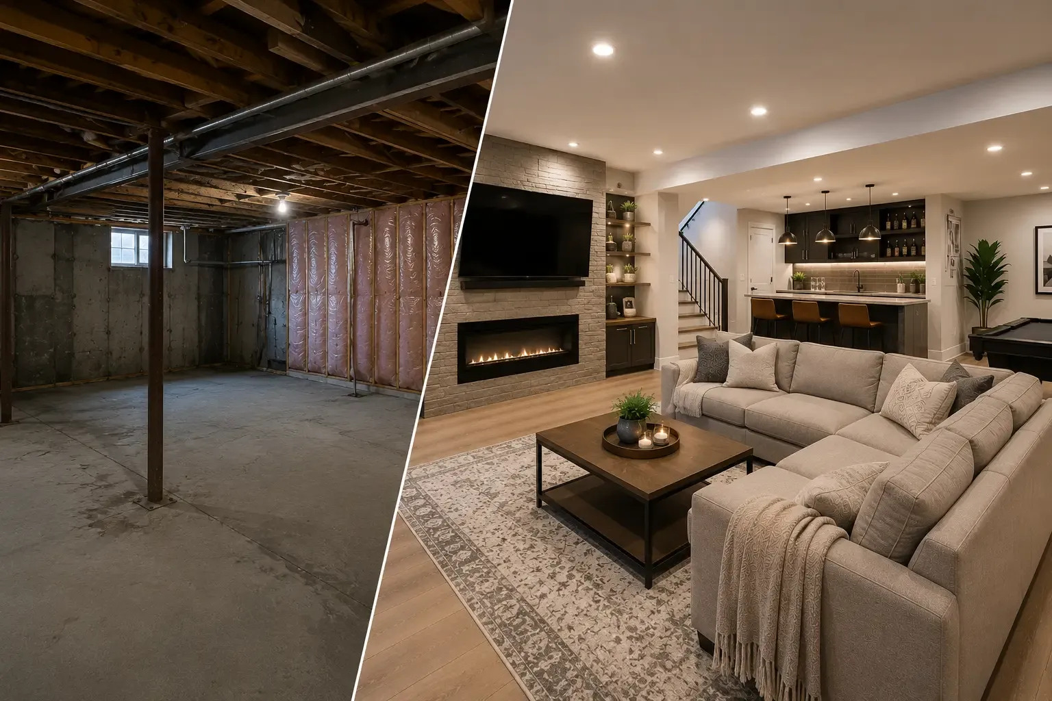 Before & After: 8 Stunning Basement Renovations in Mississauga